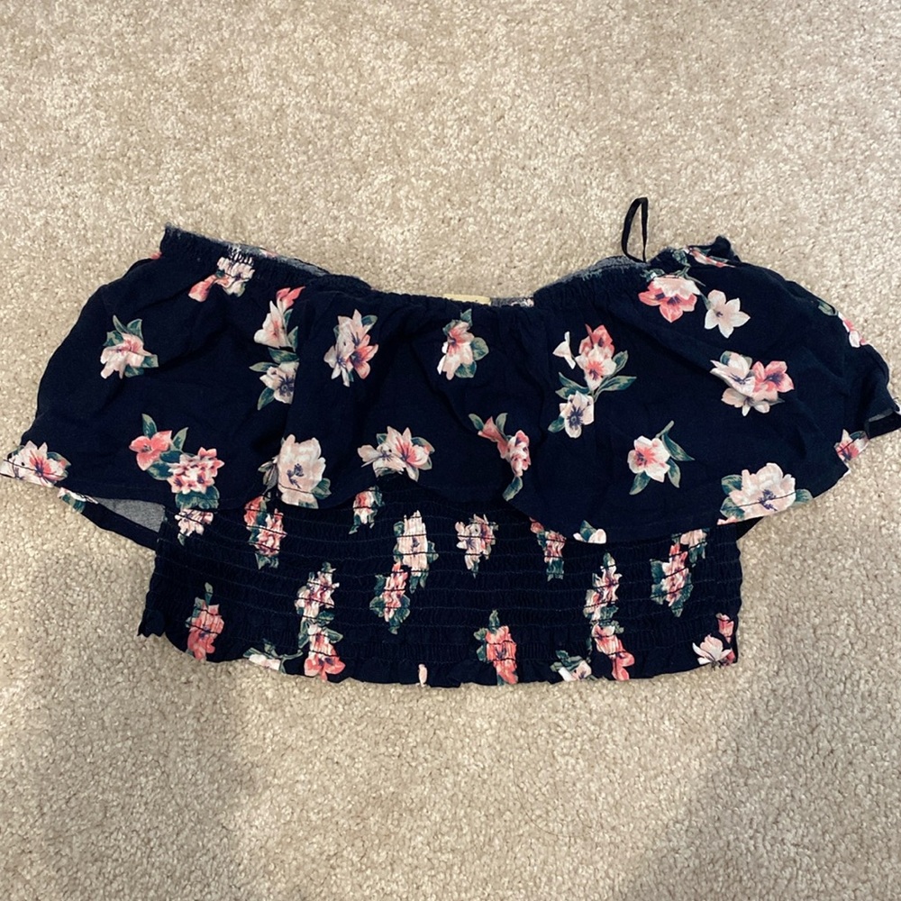 New Hollister Smocked Floral Tube Top, Size S